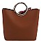 STYLISH SCARF ACCENT TOTE BAG