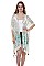 Abstract Print Tasseled Kimono