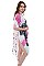 Bold Flamingo and Abstract Print Cover-Up Kimono