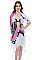 Bold Flamingo and Abstract Print Cover-Up Kimono