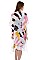 Abstract Print Long Light Topper Kimono