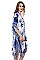 Floral Print Side Slit Long Kimono