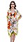 Floral Print Side Slit Long Kimono