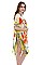 Floral Print Side Slit Long Kimono