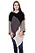 COLOR BLOCK CHENILLE PONCHO