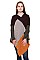 COLOR BLOCK CHENILLE PONCHO