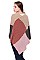 COLOR BLOCK CHENILLE PONCHO