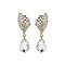 FASHIONABLE DAINTY RHINESTONE TEARDROP EARRINGS SLJPE4246