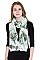 Tropical Leaves Print Oblong Scarf