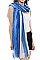 Short Trim Stripes Print Long Scarf