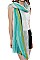 Short Trim Stripes Print Long Scarf