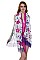 Framed Floral Print Oblong Scarf