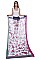 Framed Floral Print Oblong Scarf