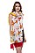 Framed Floral Print Oblong Scarf