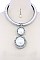 POSH PEARLS METALLIC THREAD STATEMENT NECKLACE SET JYJSN2216