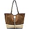 Linen-like 2 in 1 String Shopper Tote