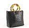 FASHION ACETATE HANDLE CROSS BODY BAG