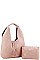 2IN1 FASHION TASSEL ACCENT HOBO BAG WITH LONG STRAP