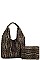 2IN1 FASHION TASSEL ACCENT HOBO BAG WITH LONG STRAP