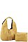 2IN1 FASHION TASSEL ACCENT HOBO BAG WITH LONG STRAP