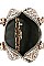 Leopard Chevron Quilted & Tassel Zipper Boston Bag