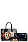 3 IN 1 MOROCCAN GLOSSY SATCHEL WITH WALLET