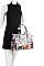 3IN1 TRENDY OBAMA PRINT ART SATCHEL CROSS BODY AND WALLET SET