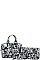 3IN1 OBAMA PAINTING ART BOSTON BAG AND CLUTCH SET