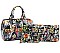 3IN1 OBAMA PAINTING ART BOSTON BAG AND CLUTCH SET