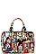 3IN1 OBAMA PAINTING ART BOSTON BAG AND CLUTCH SET