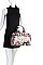 3IN1 OBAMA PAINTING ART BOSTON BAG AND CLUTCH SET