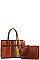 2IN1 STYLISH MULTI TONE SATCHEL WITH LONG STRAP