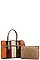 2IN1 STYLISH MULTI TONE SATCHEL WITH LONG STRAP