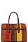 2IN1 STYLISH MULTI TONE SATCHEL WITH LONG STRAP