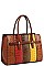 2IN1 STYLISH MULTI TONE SATCHEL WITH LONG STRAP