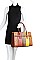 2IN1 STYLISH MULTI TONE SATCHEL WITH LONG STRAP