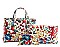 3 in 1 Glossy Flower Print Satchel Set