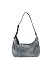 Rhinestone Studded Denim Hobo Shoulder Bag
