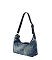 Rhinestone Studded Denim Hobo Shoulder Bag