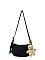 Bag Charm Quilted Crossbody Bag