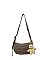 Bag Charm Quilted Crossbody Bag