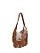 Calf Hair Cow Printed Fringe Hobo