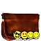 Large Size Clutch Cross Body with Emoji Stickers