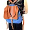 JY0147-LP Flap 2 Way Denim Backpack Purse