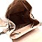 JY0151-LP Zipper Bottom Classy Drawstring Flap Backpack