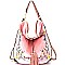 JY0172-LP Flower Embroidered Velvet Convertible Backpack Hobo