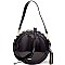 Pearl Rhinestone Embellished Patent Round Satchel SET MH-JY0208