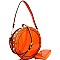 Pearl Rhinestone Embellished Patent Round Satchel SET MH-JY0208