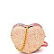 JY0211-LP Heart Shape Glittery Patent 2 Way Cross Body Fanny Pack