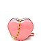 JY0212-LP  Heart Shape Cute Patent 2 Way Cross Body Fanny Pack